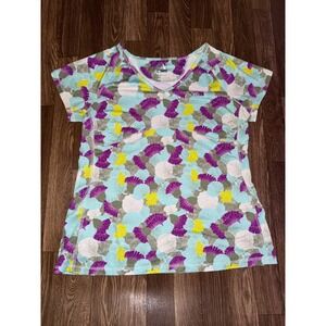 The North Face Womens‎ XL TG Floral V-Neck Short Sleeve Athletic T-Shirt
